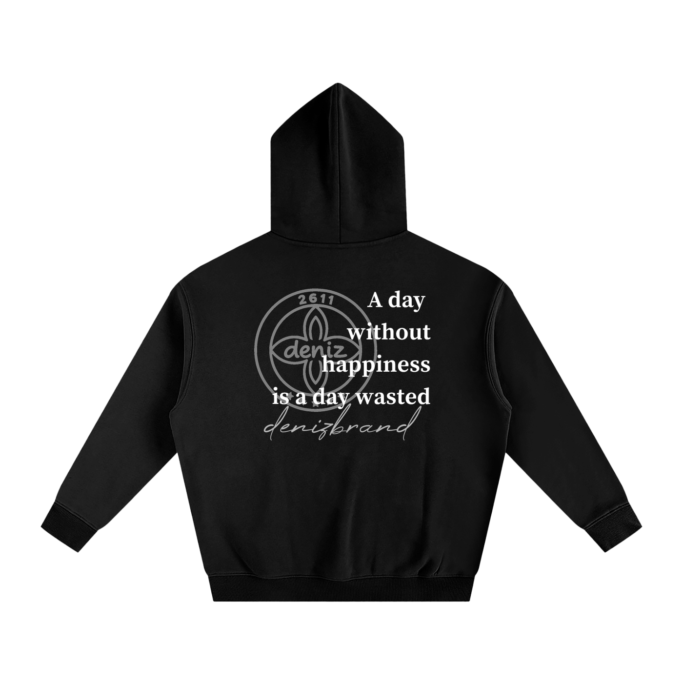 Oversize Fleeced Happyness Hoodie