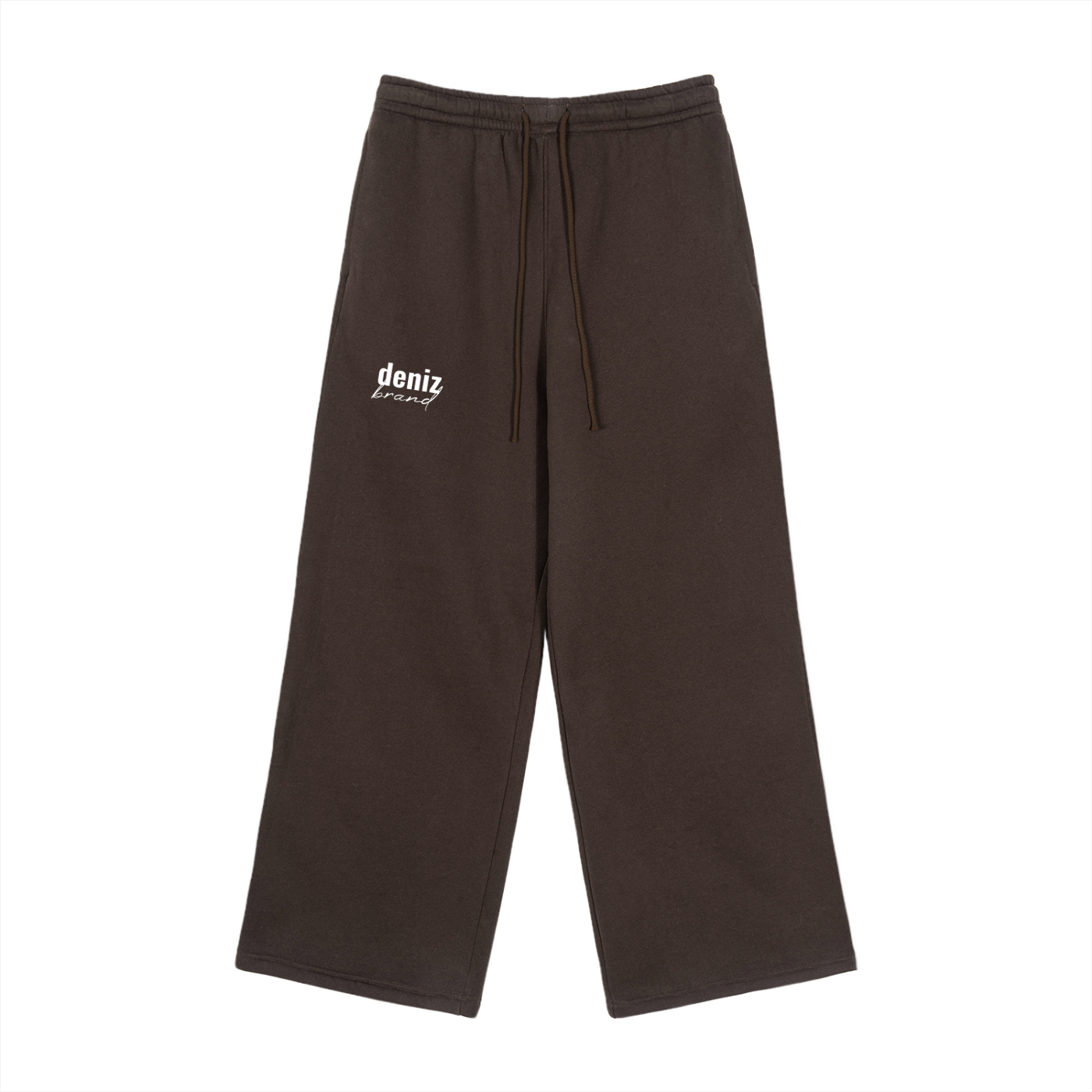 Fleece Drawstring Straight-Leg Baggy Sweatpants