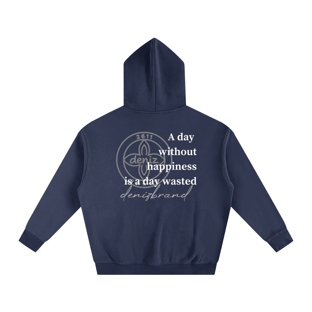 Oversize Fleeced Happyness Hoodie