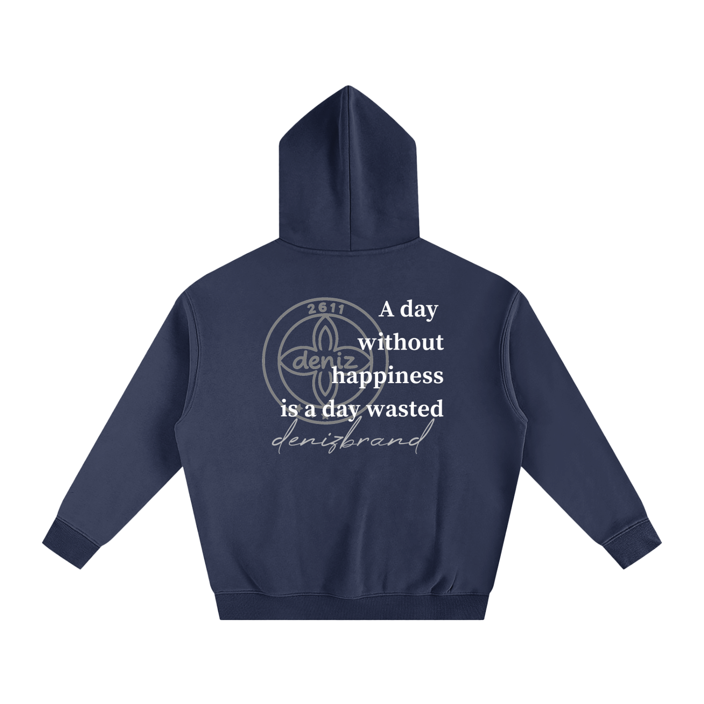 Oversize Fleeced Happyness Hoodie