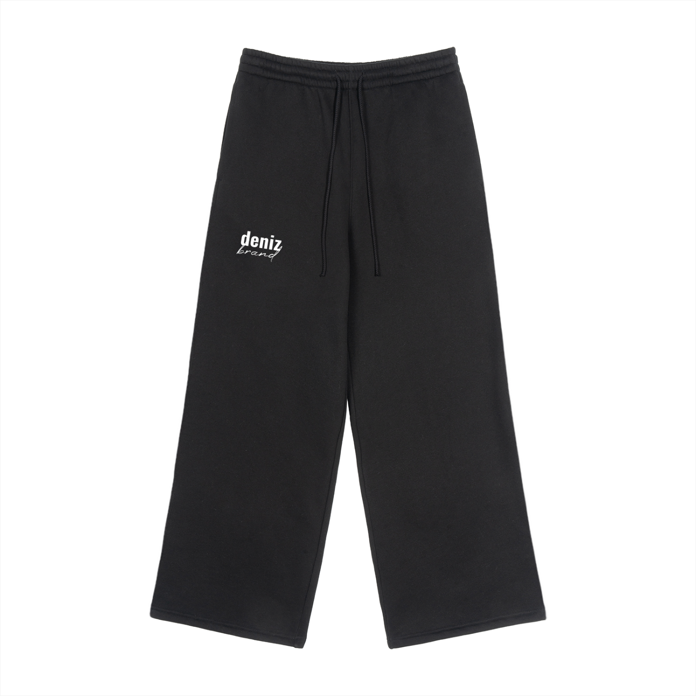 Fleece Drawstring Straight-Leg Baggy Sweatpants