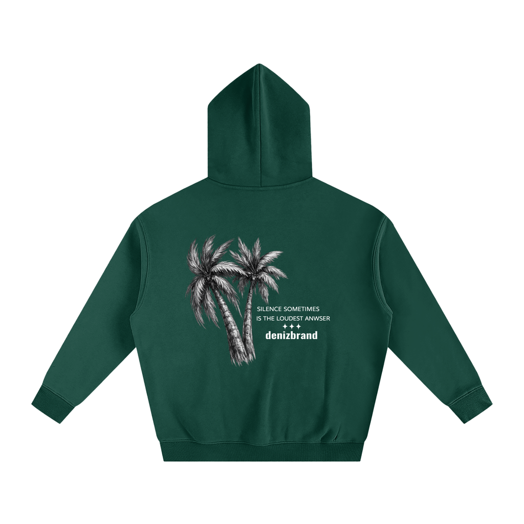 Oversize Silent Anwser Fleeced Hoodie