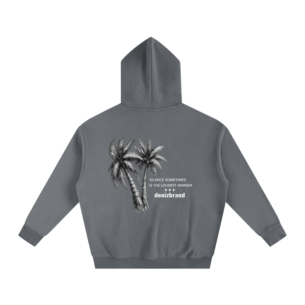 Oversize Silent Anwser Fleeced Hoodie