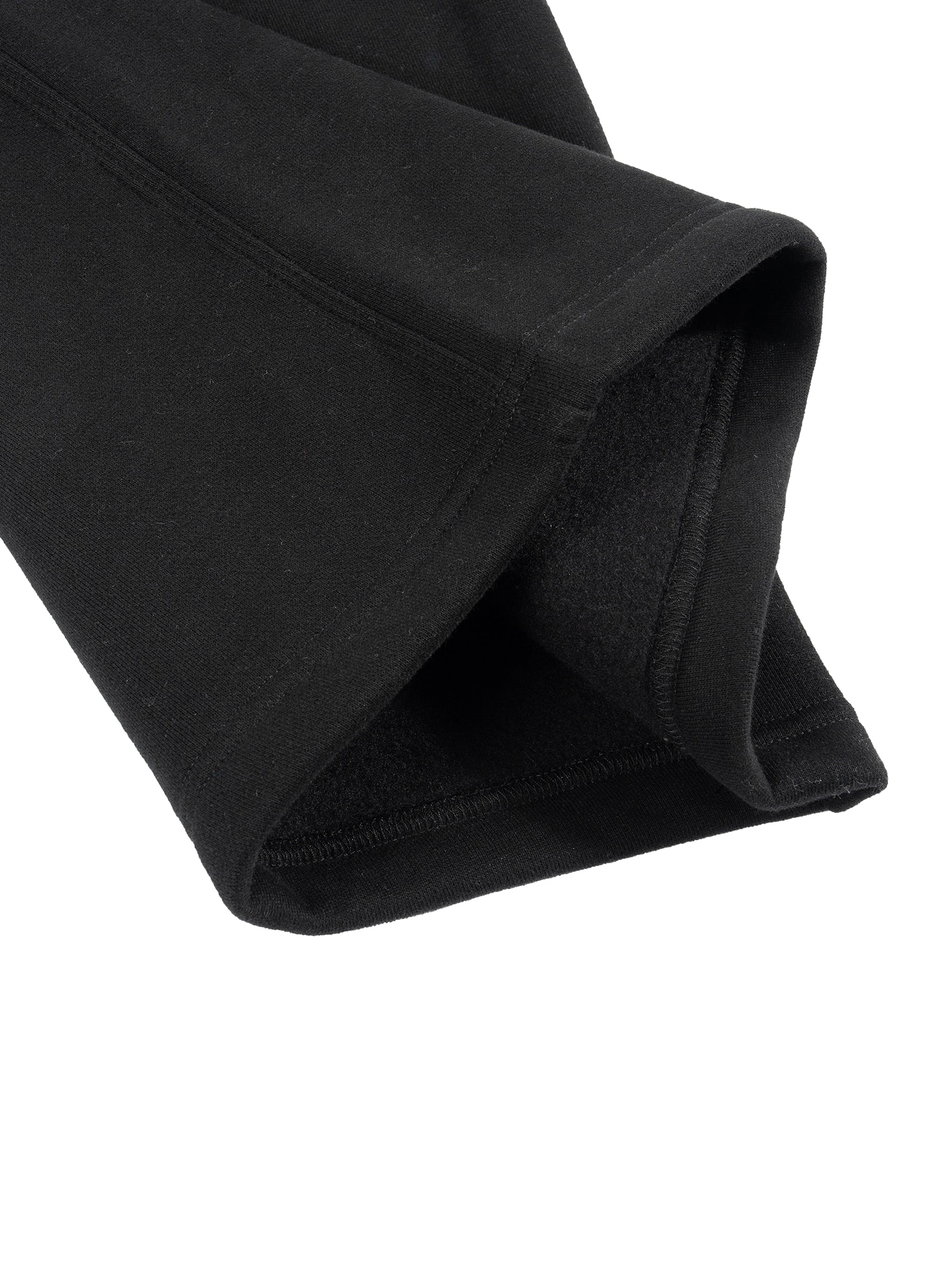 Fleece Drawstring Straight-Leg Baggy Sweatpants